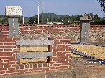 rice drying by monument