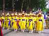 Girl horn, flute and drum marching corps, Seoul