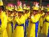 Girl marching flute players, Korea