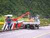 transfering rice from combine to truck