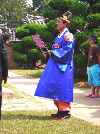 Korean groom waiting for bride in traditional wedding ceremony