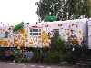 decorated train sculpture