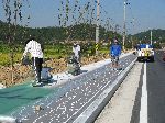 Road construction near Sangju Museum, Korea