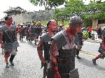 bloodied soldier in Jinja parade