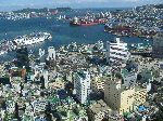 Panarama of Busan from Busan Tower, Yongdusan Park, Busan