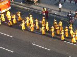 parade with traditionally dressed musicians, Busan, Korea
