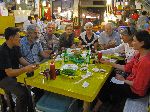 Eating raw fish and drinking, Sindonga Fish Market