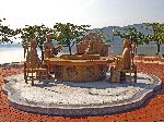 Public art next to Bomun Lake, Korea
