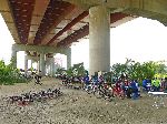 Hangang bike path, trailside cafeteria, Seoul