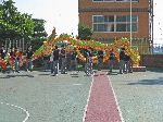 Lion Dance Team pacticing, Jung-san School for Chinese students,  Incheon