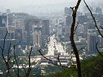 Sejong-ro from City Fortress Wall, Seoul, Korea