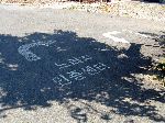 directional sign, farm roads, Yeongsan River Trail, Korea