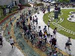 Student bicycle group, Baekjebo, Geumgang, Korea