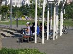 benches, Hangang bike path, Seoul