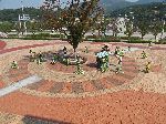 Bicycle practice area, plaza, Sangju Bicycle Museum, Korea