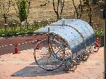 bike rack shelter, Sangju Bicycle Museum, Korea