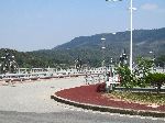 bike sculpture on bridge near Sangju Bicycle Museum, Korea