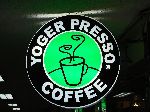 Yoger Presso Coffee sign, Seoul, Korea