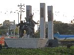 Statue of troubadours with a cow, Hampyeong, Korea