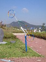 Art at the start of the Ocheon Trail, Mihocheon, Sejong, Korea