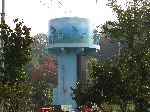 Bicycle mural, water tower, Han River Trail, Angdeok-gil, Yangpyeong, Korea