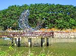 Fish sculpture, Seomjin River Trail, Korea