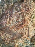 Giant seated Buddha carved into cliff, Seonun Temple, Korea