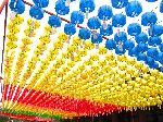 Lanterns, Main courtyard, Seonunsa, Korea