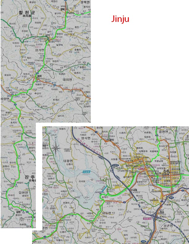 Maps Korea National Cycleway Western Rivers Program Jinju 