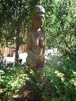 Tzonokwa (Wild Woman) pole, Quwutsun Cultural Center, Duncan