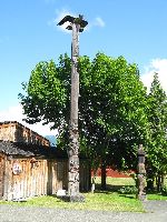 Thunderbird Returning the Salmon pole, Quwutsun Cultural Center, Duncan