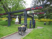 Visit to Chief Sealth's grave during Puget Sound bicycle tour