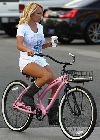 Pamela Anderson bicycling