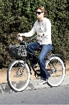 Jessica Biel bicycling