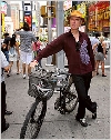 David Byrne bicycling