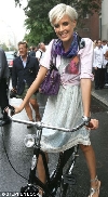Agyness Deyn bicycling