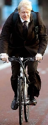 Boris Johnson bicycling