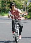 Joe Jonas bicycling