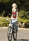 Heidi Montag bicycling