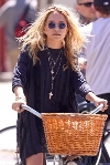 Mary Kate Olsen bicycling