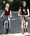 Spencer Pratt and Heidi Montag bicycling