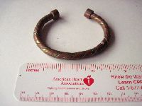 West African metal twisted wire bracelet.