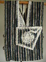 Traditional shirt made with country cloth and embroidered, Liberia