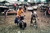 local bicyclist with group in Buea