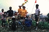 local bicyclists with group in Buea