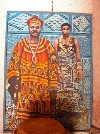Babungo: portrait of the Fon Zofoa II, former Fon (paramount chief) of Babungo kingdom and his wie