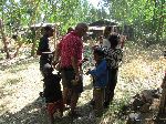 Kids selling souvenirs, Woleka (Fellasha village), Ethiopia