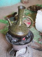 Jebena, traditional Ethiopian coffee service, Plowshares Women's Craft Training Center, Woleka, Ethiopia