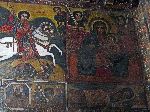 interior, Debre Berhan Selassie church. Gondar Ethiopia.