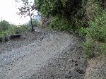 Switchbacks on Italian rock road, between Debark and Zarima, Ethiopia